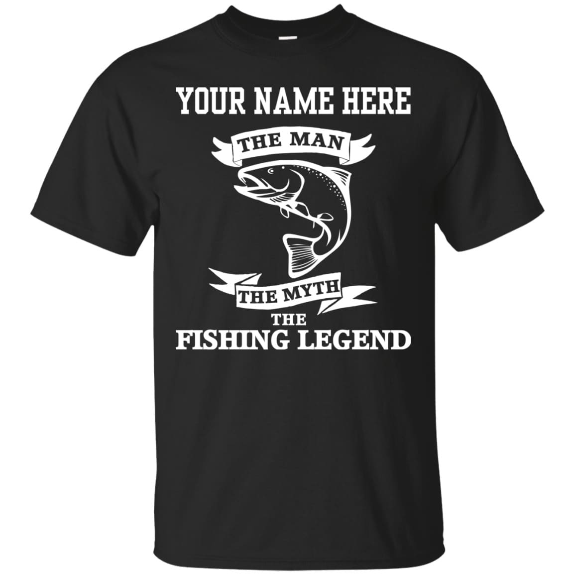 Personalized the man the myth the legend t-shirt a black