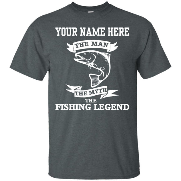 Personalized the man the myth the legend t-shirt a dark-heather