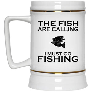 The Fish Are Calling White Beer Stein b