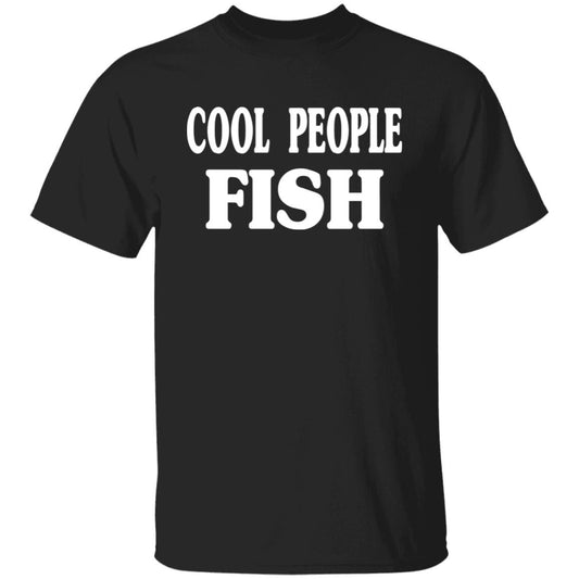 Cool people fish w t shirt black