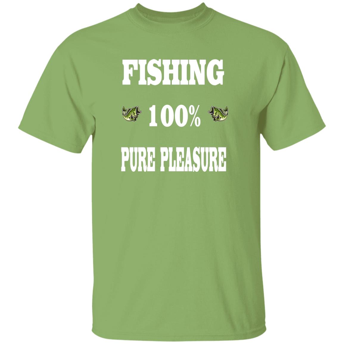 Fishing 100% Pure Pleasure w T-Shirt kiwi