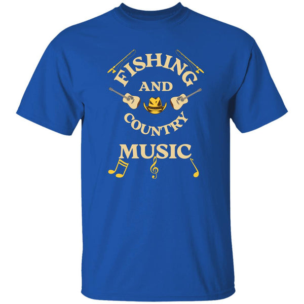 Fishing and country music t-shirt k royal