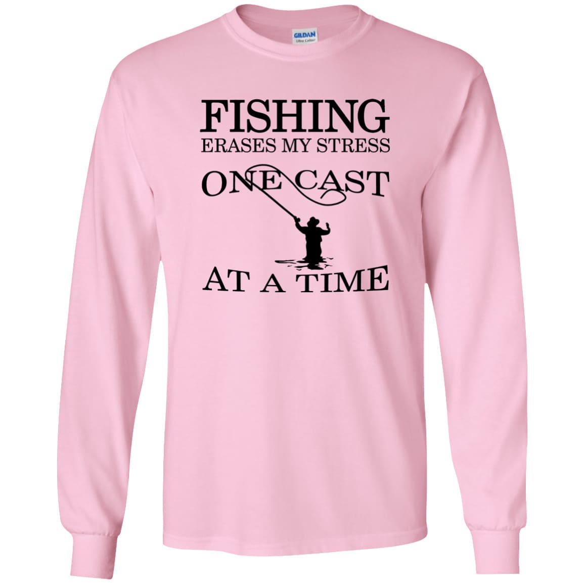 Fishing Erases Stress LS T Shirt b