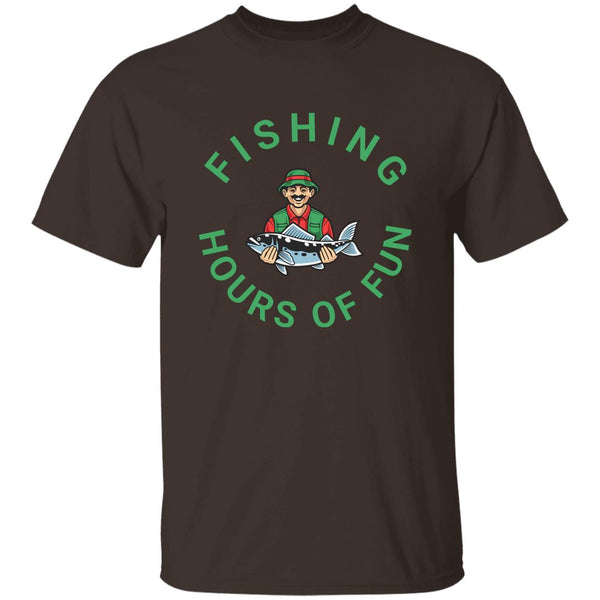 Fishing Hours Of Fun T-shirt k dark-chocolate