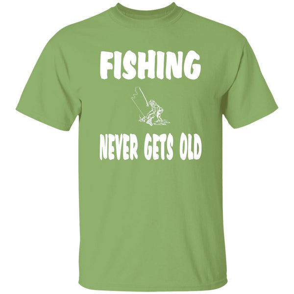 Fishing never gets old w t-shirt kiwi