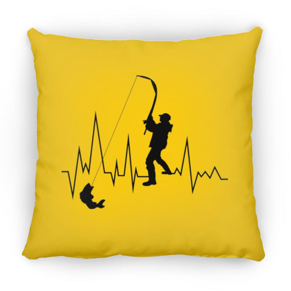 Heartbeat 14 x 14 pillow Athletic Gold