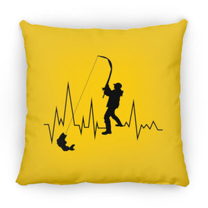 Heartbeat 18 x 18 pillow Athletic Gold