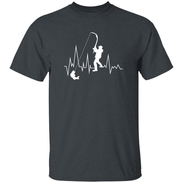 Heartbeat T shirt w dark-heather