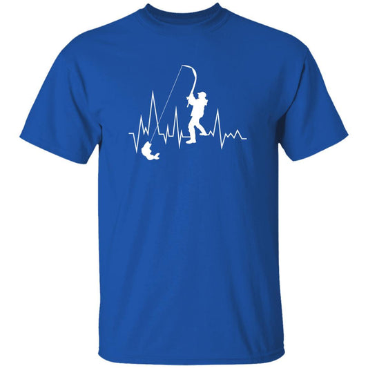 Heartbeat T shirt w royal