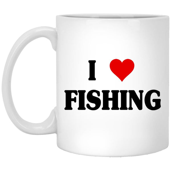 I Love Fishing 11 oz. White Mug