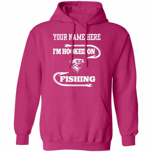 I'm hooked on fishing hoodie heliconia