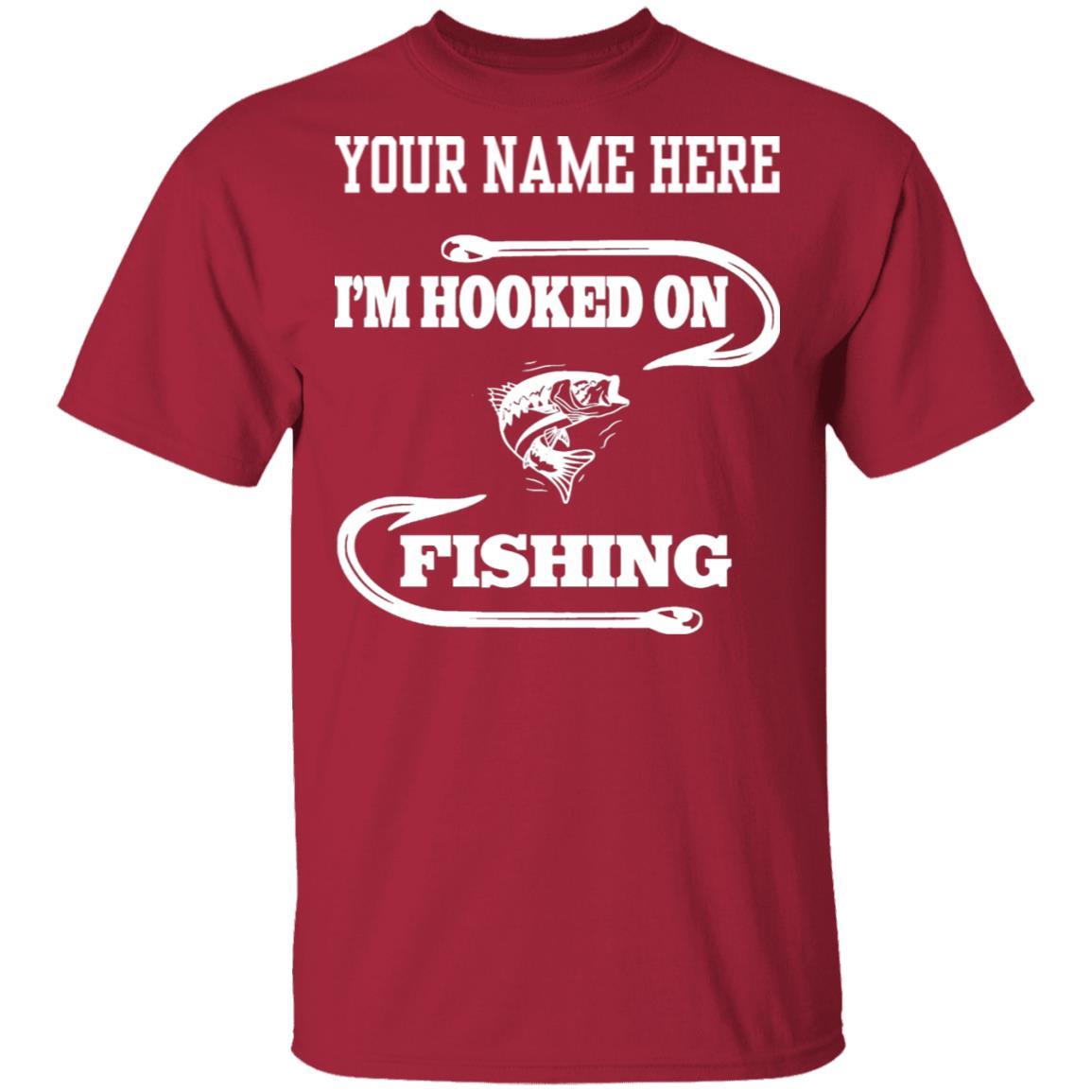 I'm hooked on fishing t-shirt w cardinal