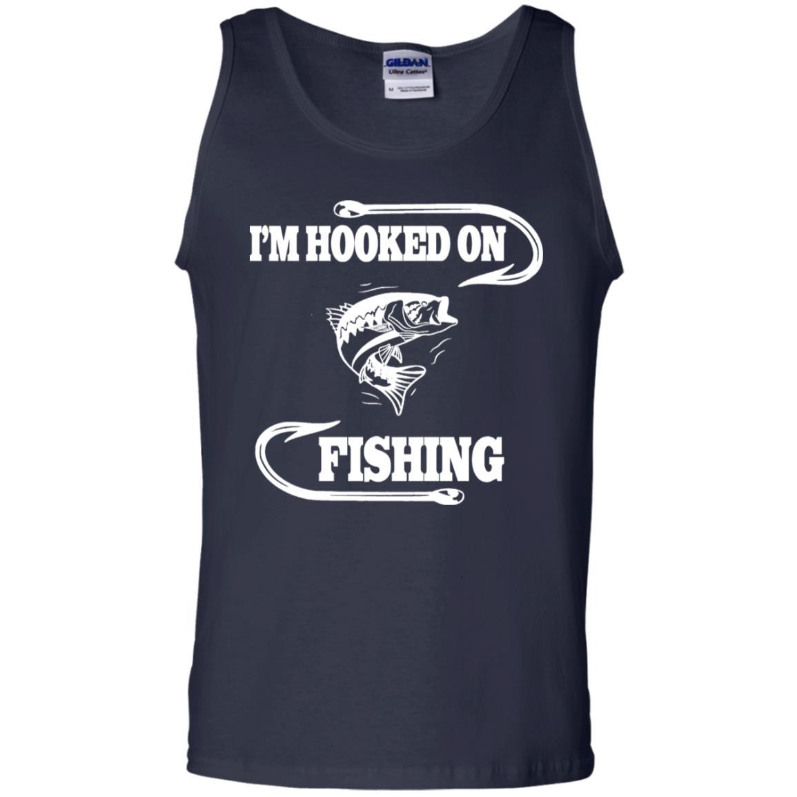 I'm hooked on fishing tank top w navy