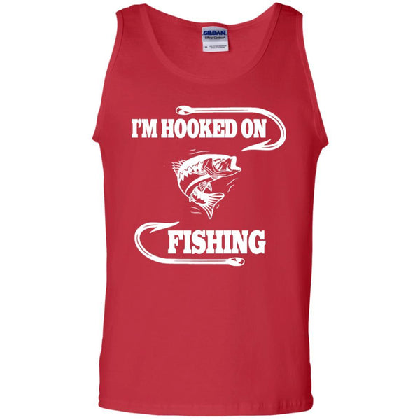 I'm hooked on fishing tank top w red