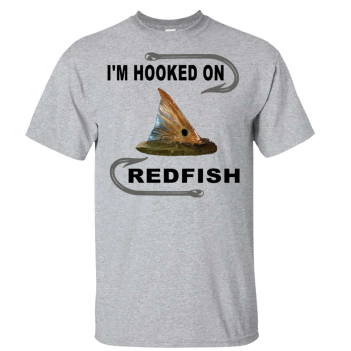I'm hooked on redfish t-shirt sport grey
