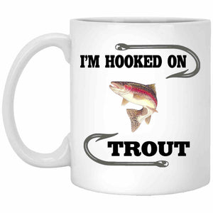 I'm hooked on trout 11 oz mug