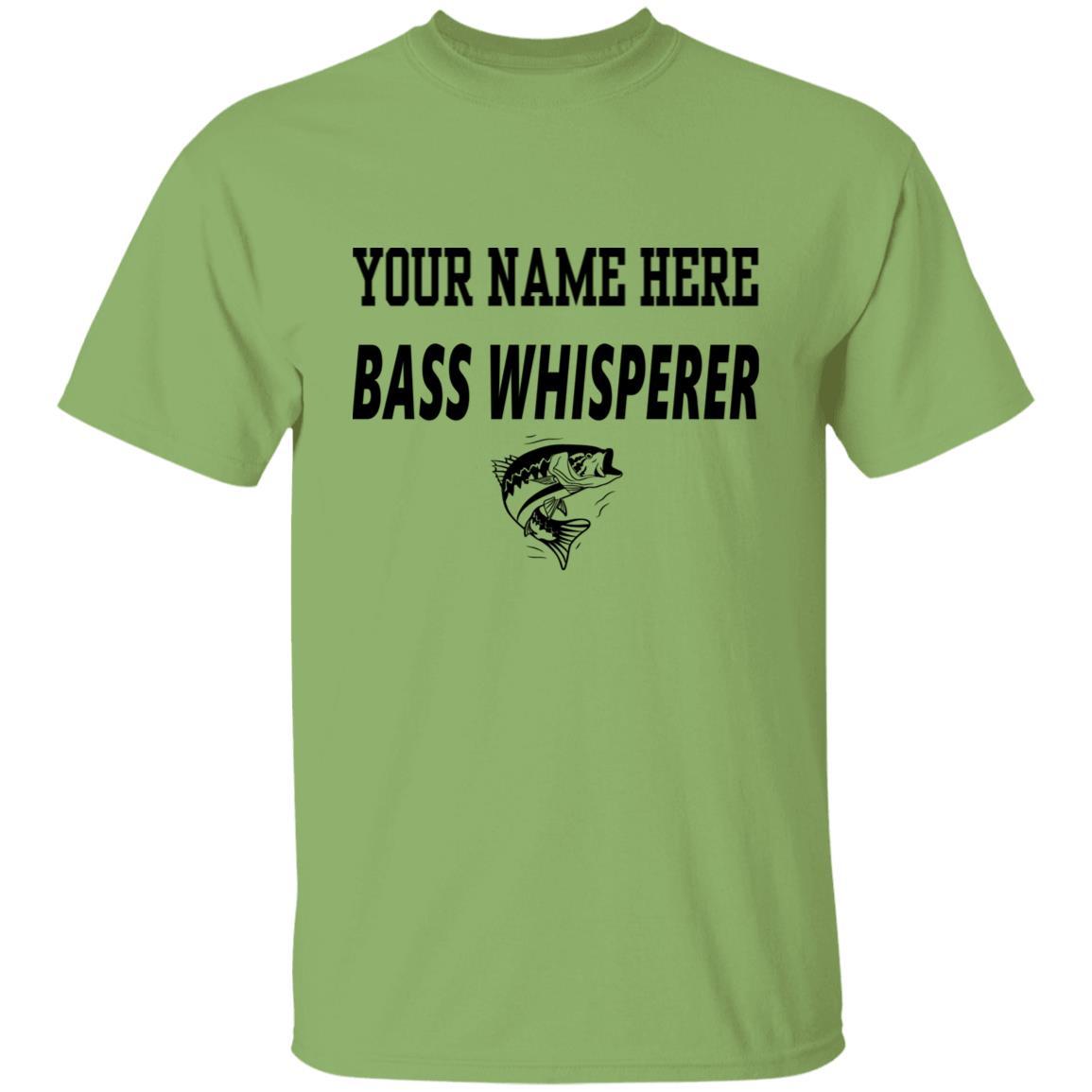 Personalized bass whisperer t shirt b kiwi