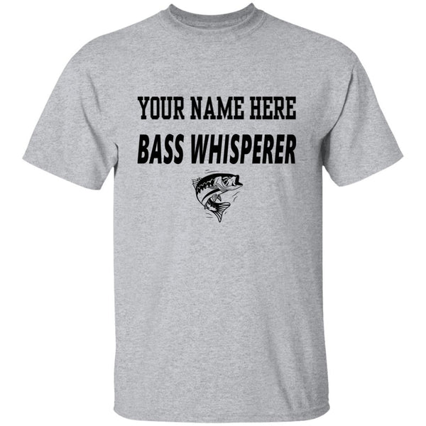Personalized bass whisperer t shirt b sport-grey