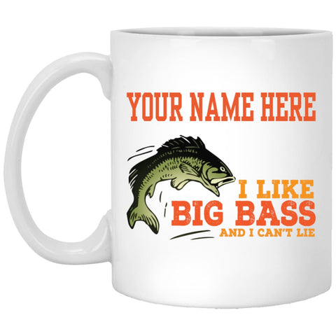 Personalized I Like Big Bass Coffee Mug