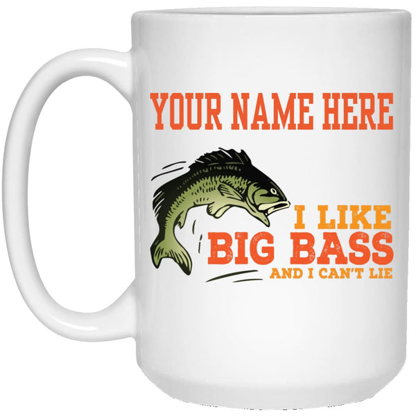 Personalized I Like Big Bass Coffee Mug