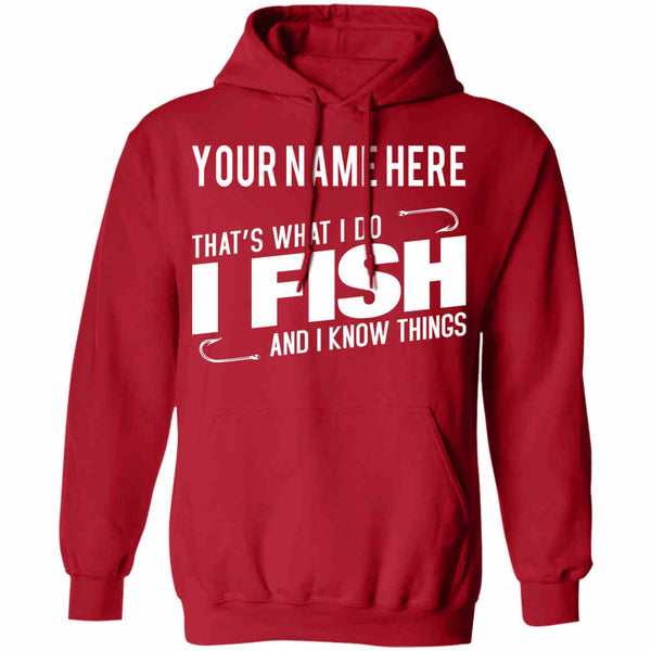 Personalized That's What I Do i Hoodie w red 