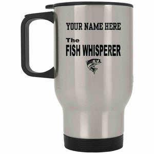 Personalized The Fish Whisperer b Silver Travel Mug