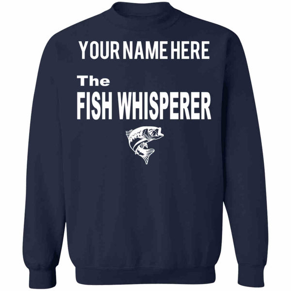 Personalized the fish whisperer sweatshirt navy
