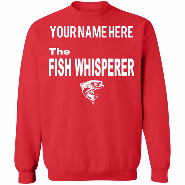 Personalized the fish whisperer sweatshirt red