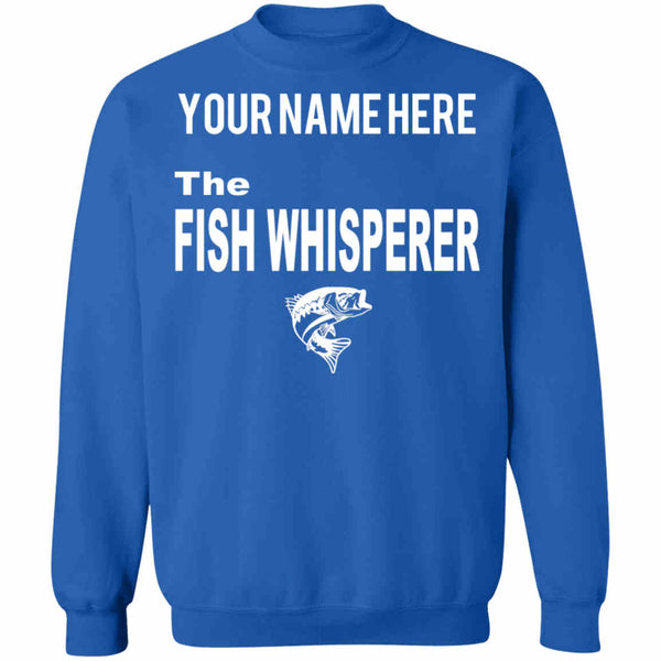 Personalized the fish whisperer sweatshirt royal