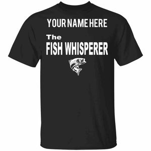 Personalized the fish whisperer t-shirt black