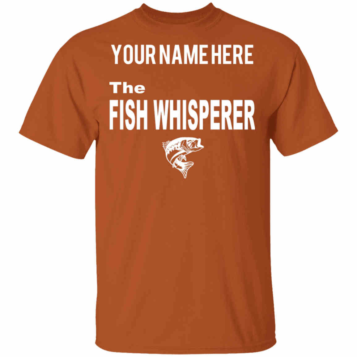 Personalized the fish whisperer t-shirt texas-orange