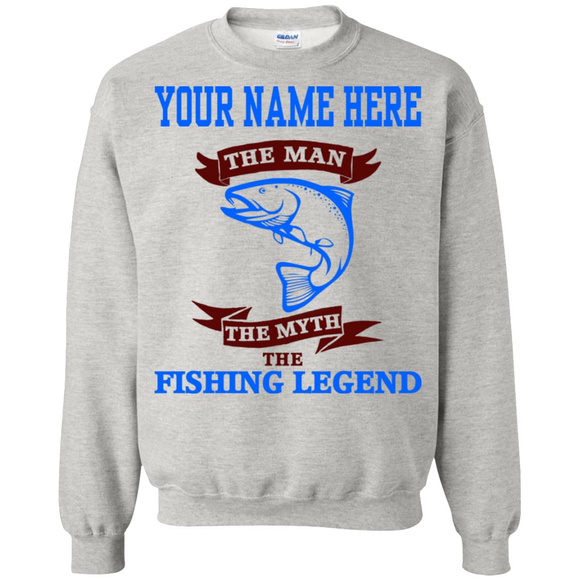 Personalized The Man The Myth The Fishing Legend Sweatshirt c