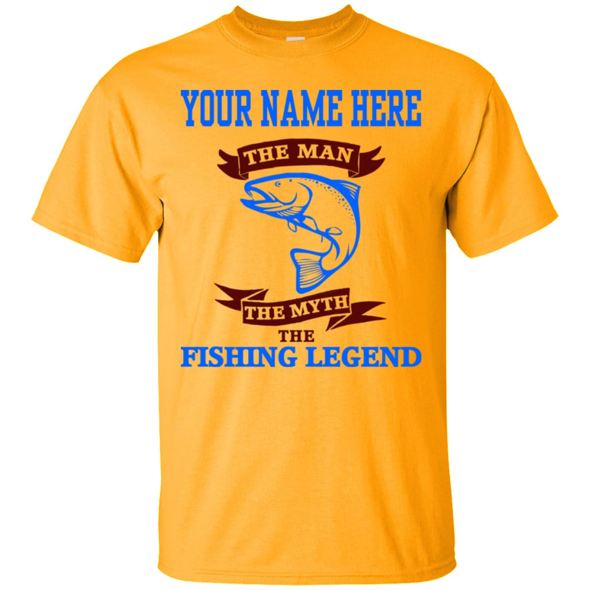 Personalized-The Man The Myth The Fishing Legend T Shirt c