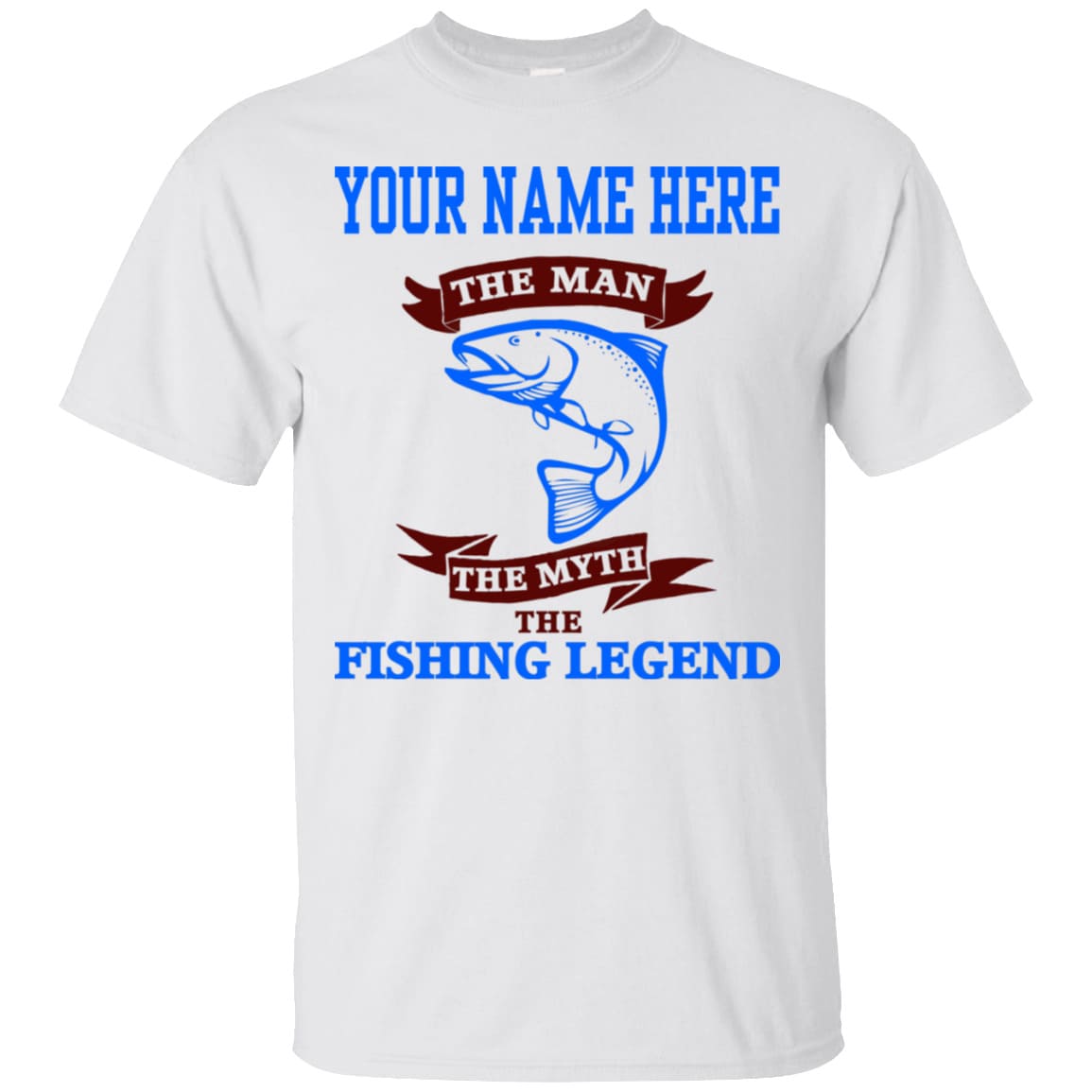 Personalized-The Man The Myth The Fishing Legend T Shirt c