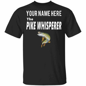 Personalized the pike whisperer t-shirt w black