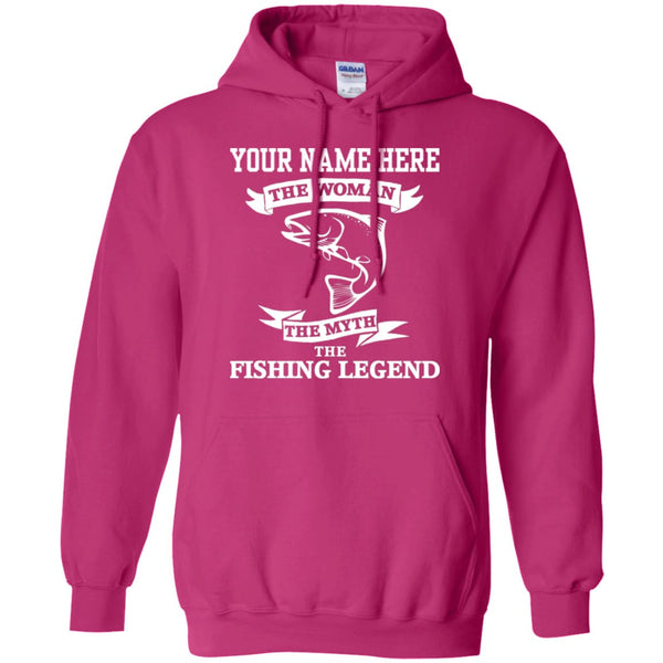 Personalized The Woman The Myth The Fishing Legend Hoodie a