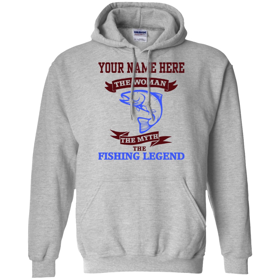 Personalized The Woman The Myth The Fishing Legend Hoodie c