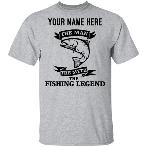 Personalized The Man The Myth The Legend w T shirt sport-grey