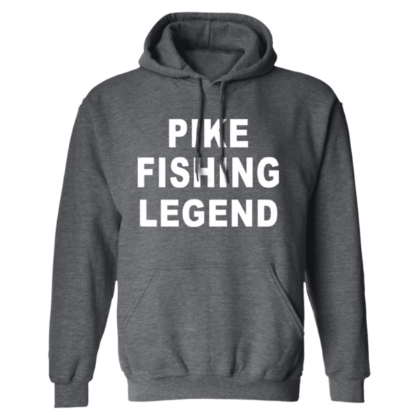 Pike fishing legend hoodie w dark-heather