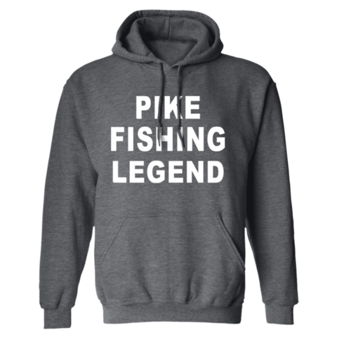 Pike fishing legend hoodie w dark-heather