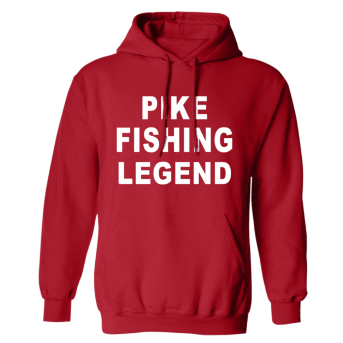Pike fishing legend hoodie w red