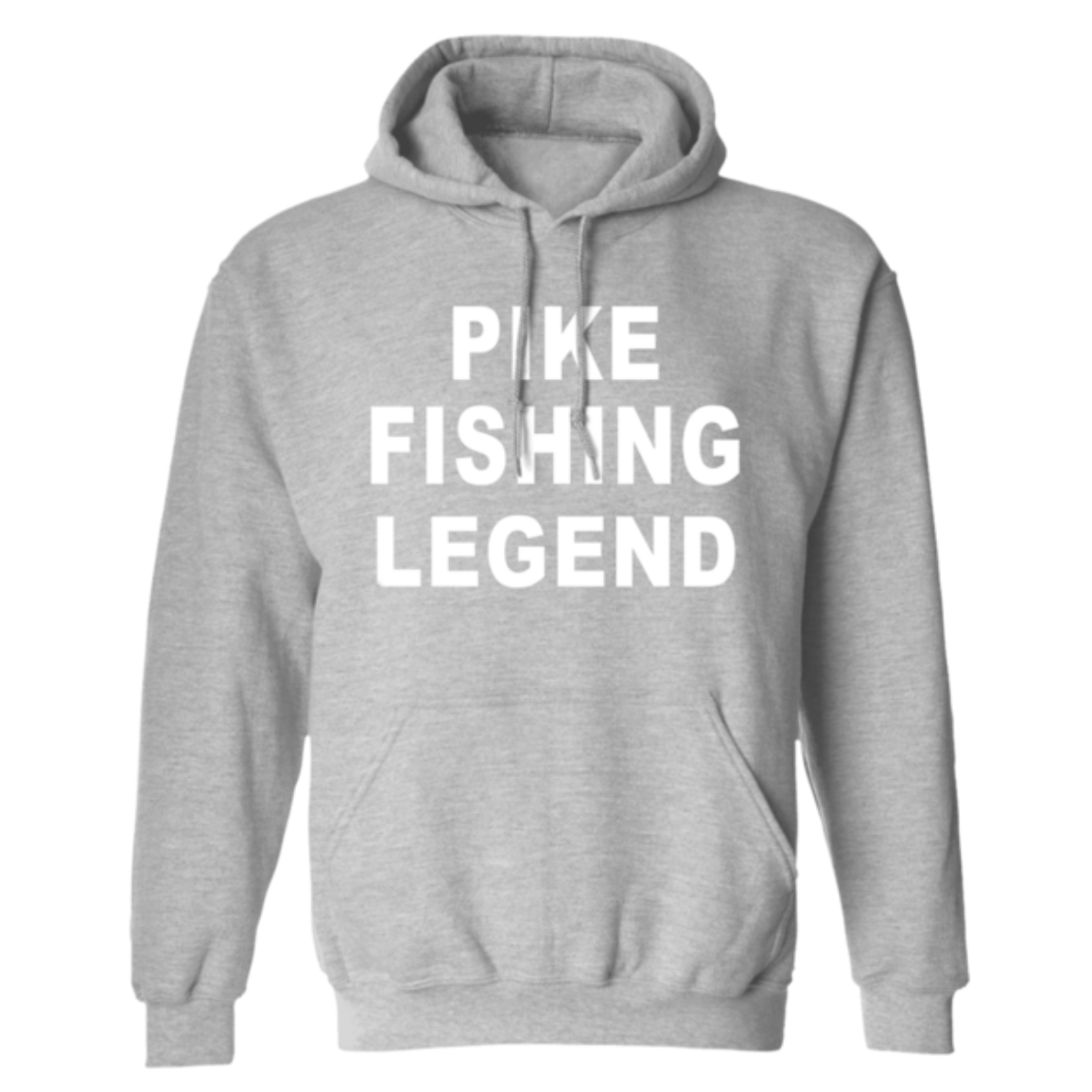 Pike fishing legend hoodie w sport-grey