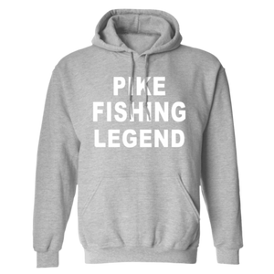 Pike fishing legend hoodie w sport-grey