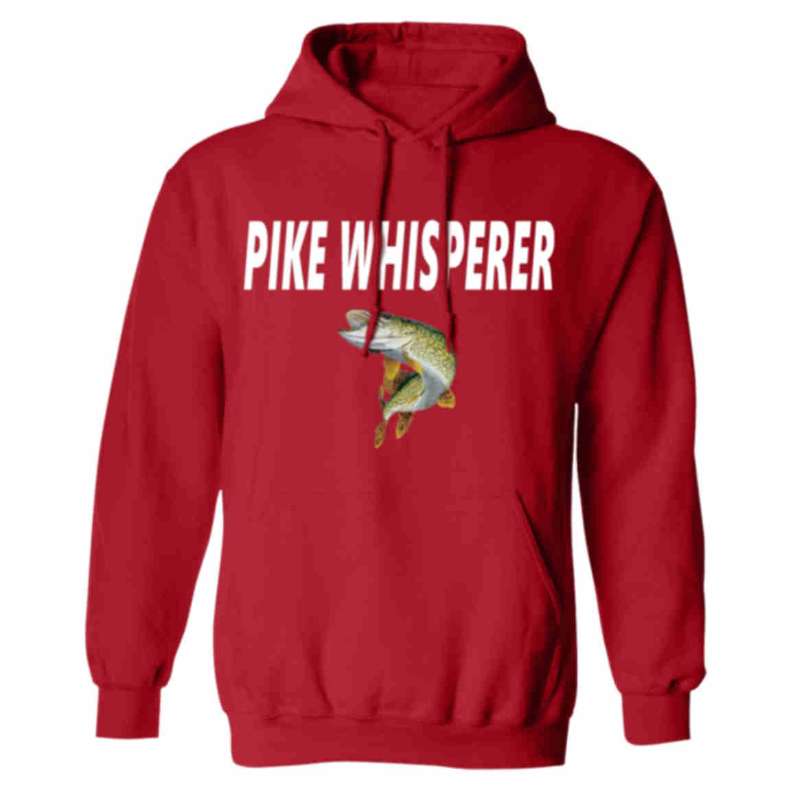 Pike whisperer hoodie w red