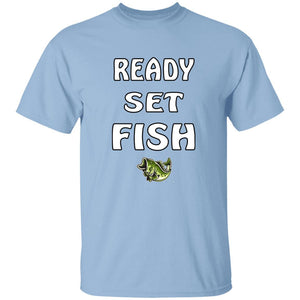 Ready set fish w t-shirt light-blue