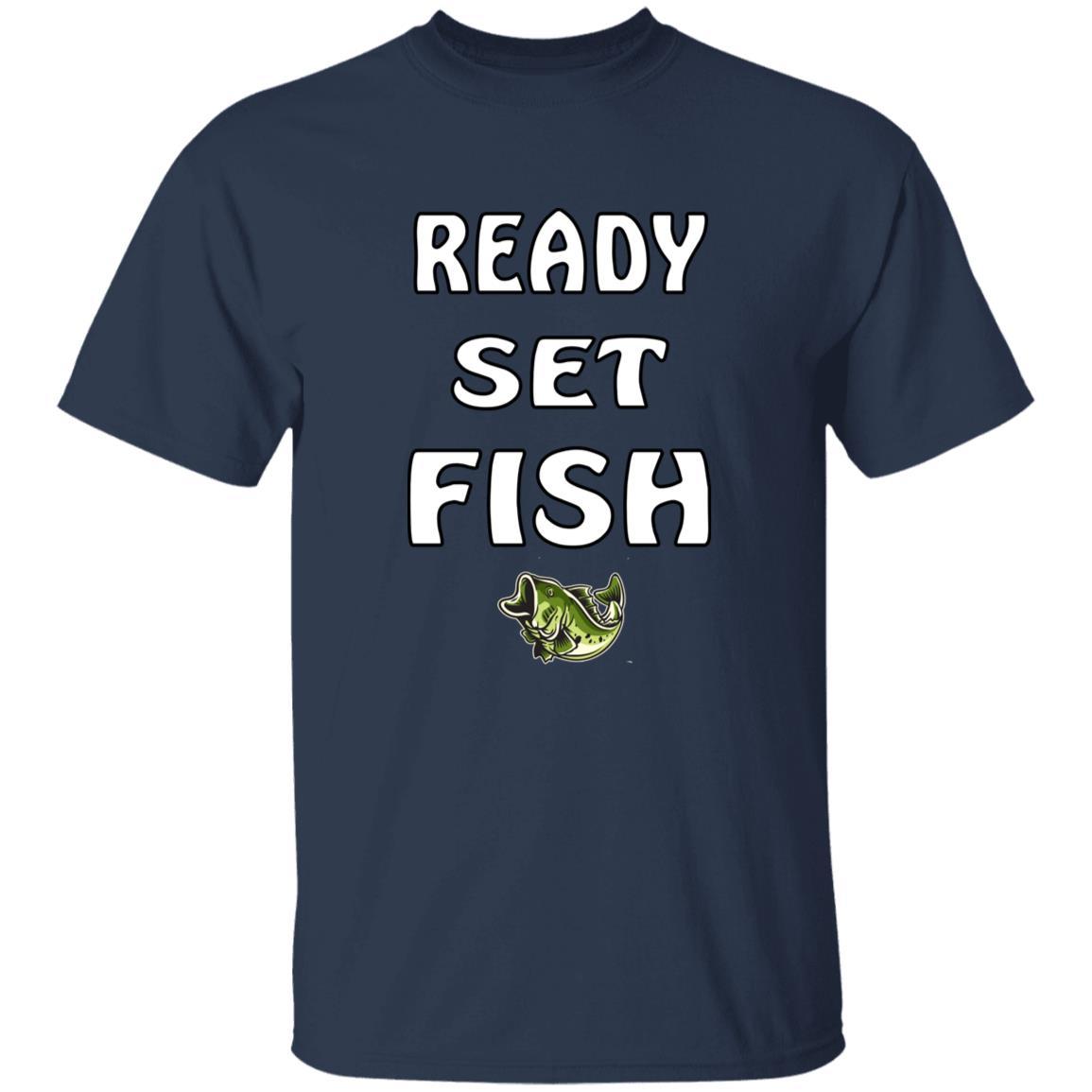 Ready set fish w t-shirt navy