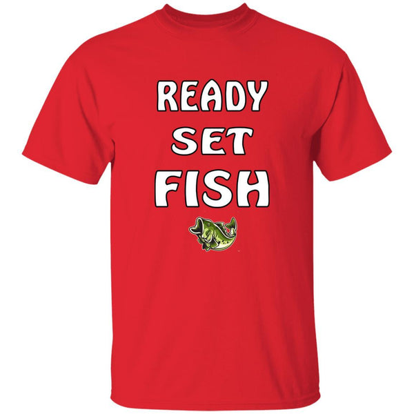 Ready set fish w t-shirt red