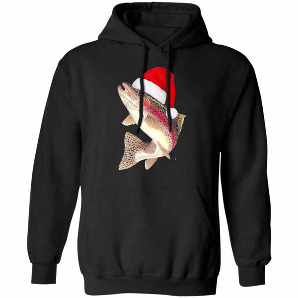 Santa fish hoodie black