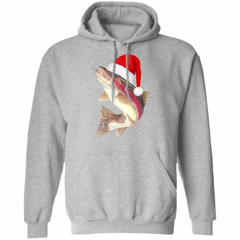 Santa fish hoodie sport-grey