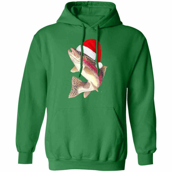 Santa fish hoodie irish-green